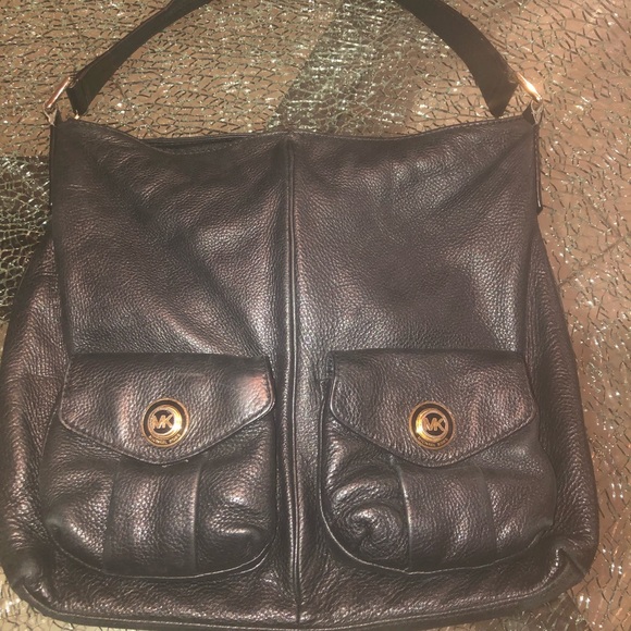 Michael Kors black leather bag - Picture 1 of 5